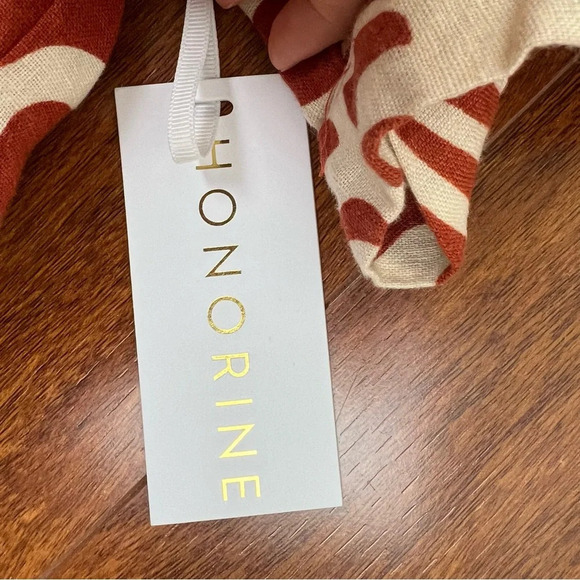 NWT Honorine Casey Printed Button Down Shirt Orange Size S - Picture 3 of 4